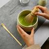 Matcha Tea Ceremony Japanese Tea Ceremony Tea Chashaku Matcha and Whisk 4-Piece Set, Utensils, Bowl, 100-Standing Chasen, (Tea Scoop), Powder, (Green)