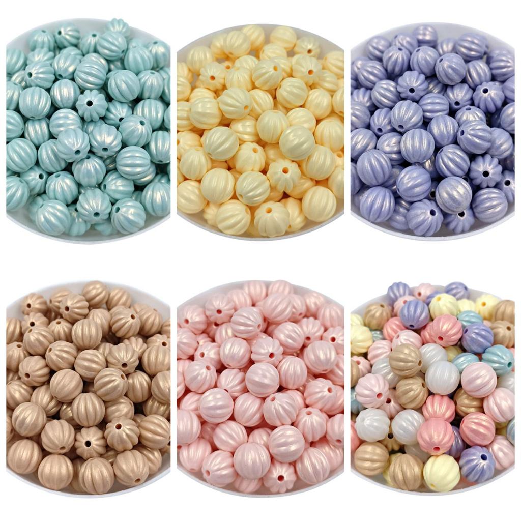 Creativ 10 buc 11 MM Fabricare bratara lucrata manual Macaron margele de bricolaj margele acrilice perlate de pepene verde de culoare solida margele vrac margele