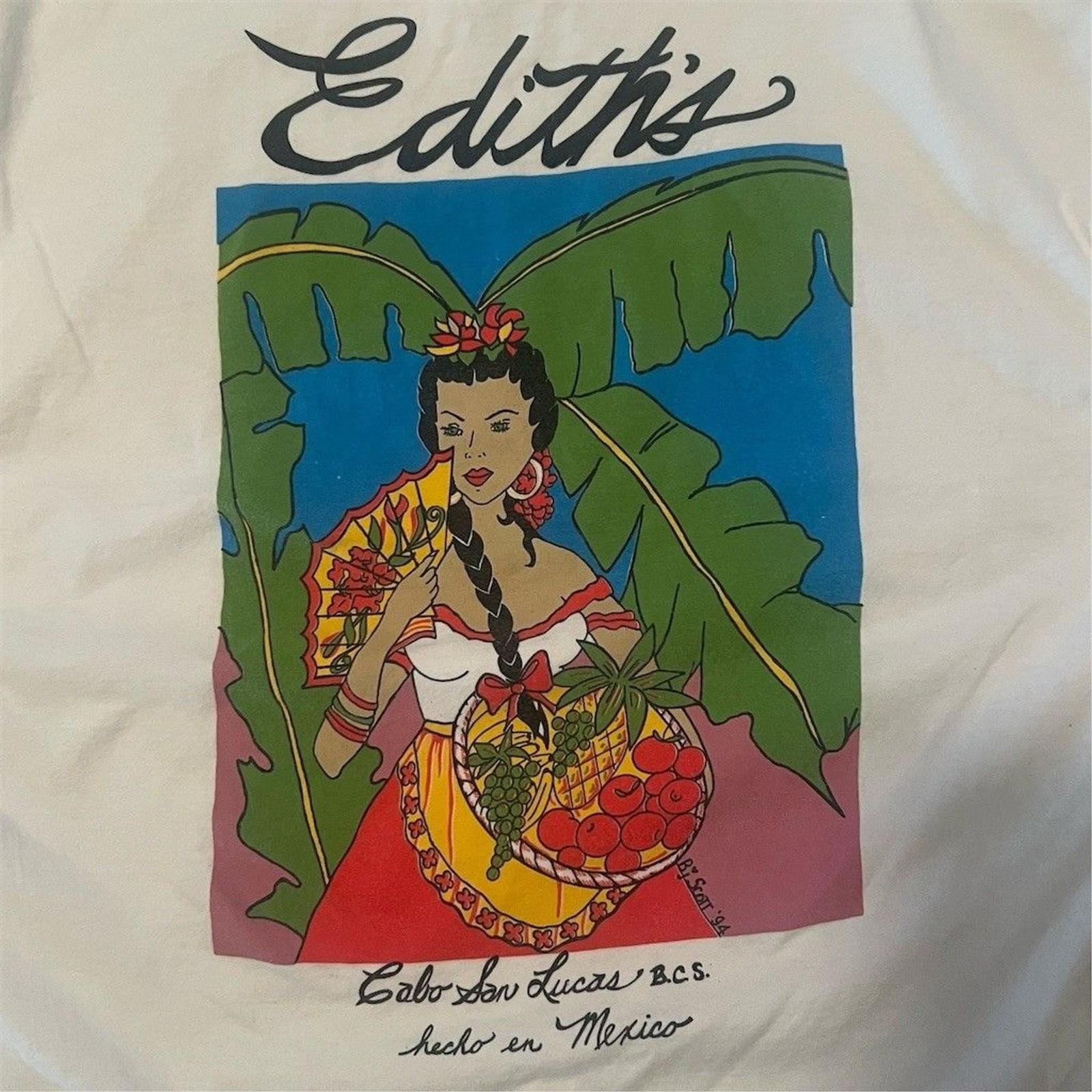 Edith’s Cabo San Lucas Mexico Unisex Graphic Long Sleeve Crewneck T-Shirt Medium L