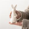 Keramik Hasenstatue, Weiße Oster Tierstatue Perfektes Geschenk für Ostern und Garten Jede Umgebung Verbessert Atmosphären
