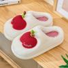 Apple Cotton Slippers Women's Autumn and Winter New Indoor Home Fleece Warm Couple Thick-soled Plush Cotton Shoes Men