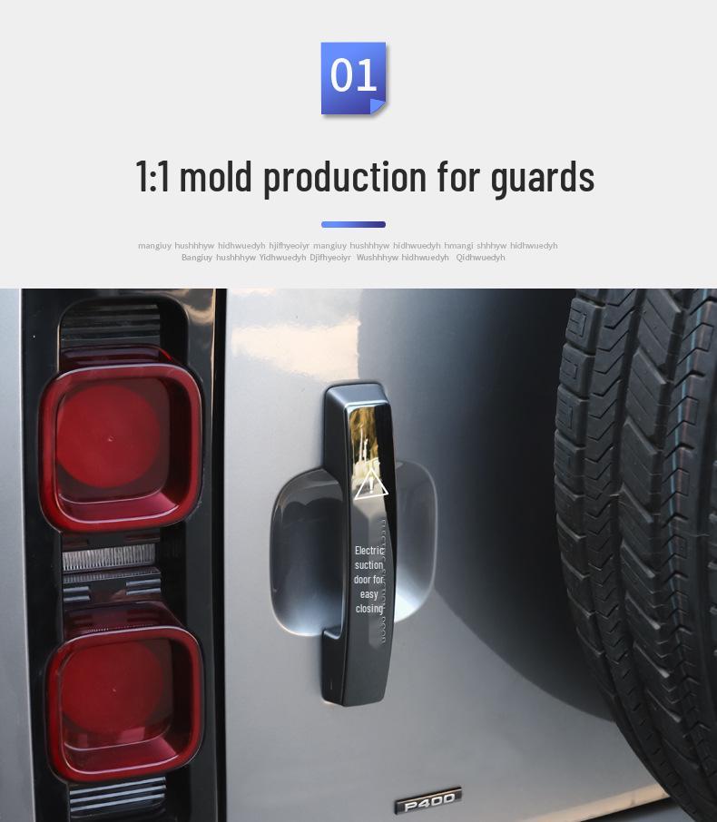 Land Rover Defender 2020-2025 Electric Soft Tailgate Warning & Handle Reminder Sticker for 90/110/130 Models