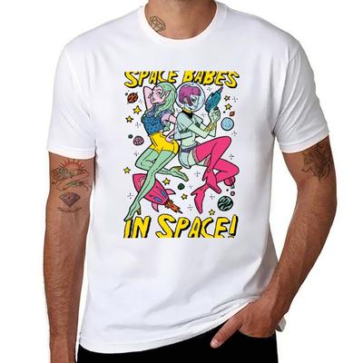 SPACE BABES T-Shirt Anime T-Shirts Oversize T-Shirt Mann Baumwoll-T-Shirts für Mann Baumwolle Weiches T-Shirt