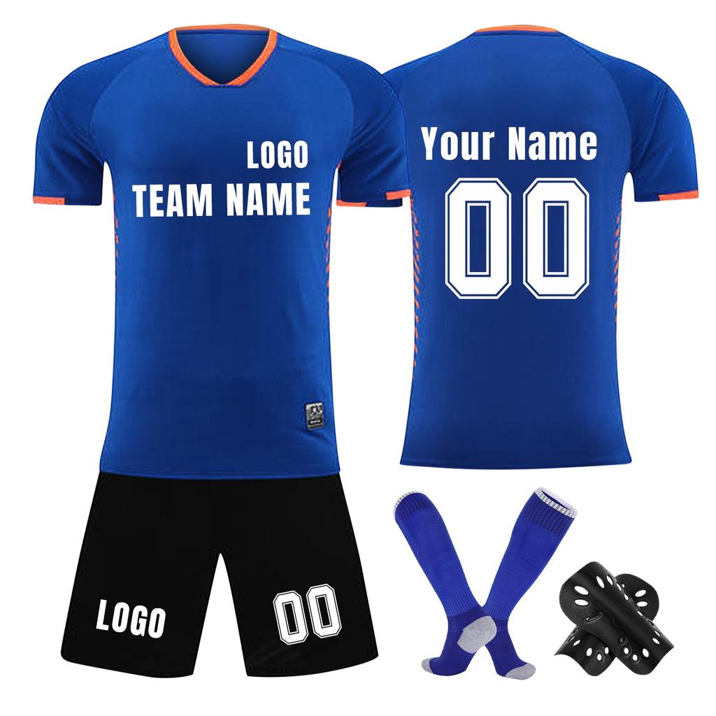 Personalised Shirts Kit Mens Girls With Name Number Custom Football Jerseys For Boys Training Suit