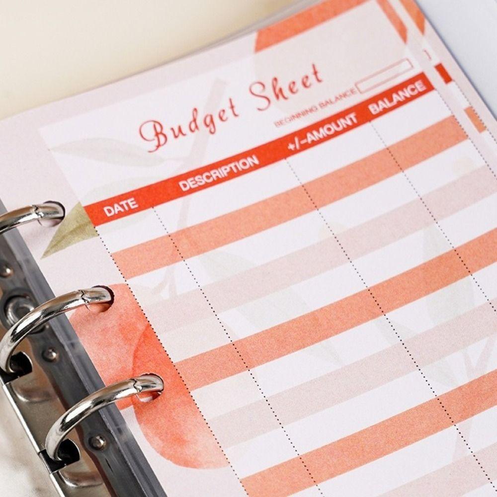 PU Savings Challenges Book Marbling Cash Budget Book Notebook Money Planner Home Use