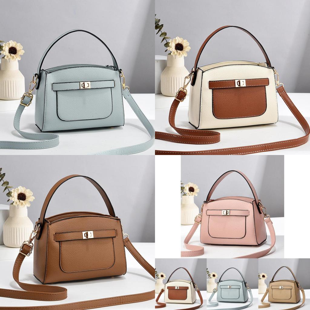 Chic Summer Small Square Bag For Women In Trendy Color Block Soft Leather With Zipper Closure