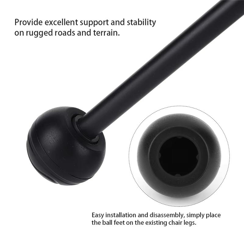 

A34R For Chair Leg Protectors Shock Absorption 4Pcs Anti Slip Moon For Chair Foot Cover Stabilizing Rubber Ball Feet чорний