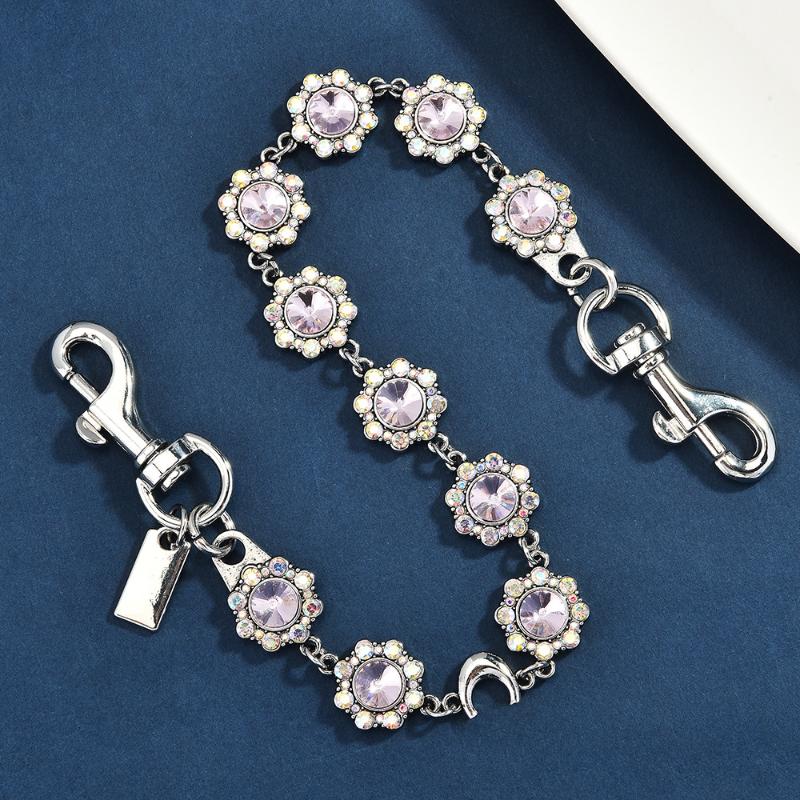 Versatile  Flower Keychain Trendy Messenger Bag Chain Creative Bag Extension Chain Pendant Decoration Accessories Gift