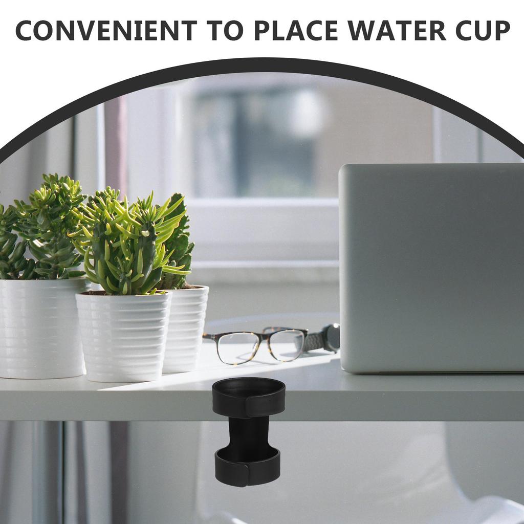 Premium Adjustable Clamp-on Cup Holder for Desk Table Edge Metal Construction Secure Mug Stand Office Home School Desk Drink