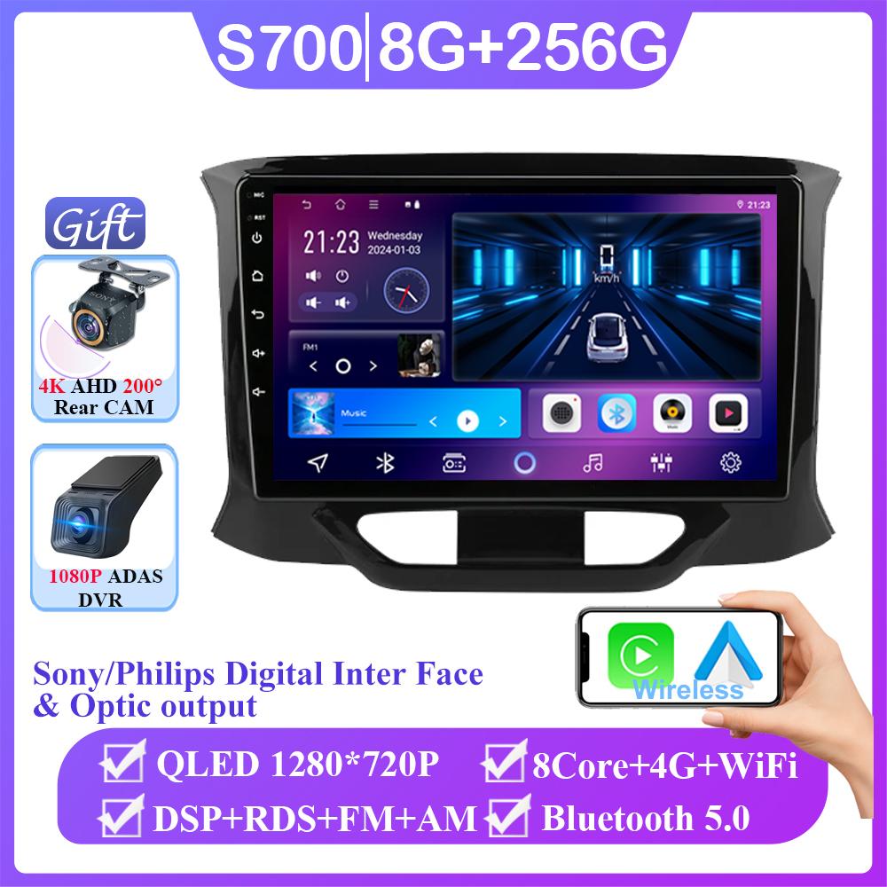 For LADA XRAY 2015 - 2019 LHD 2din Android 14 Car AutoRadio Multimedia Video Player GPS Navigation 4G WIFI Carplay Head Unit DVD