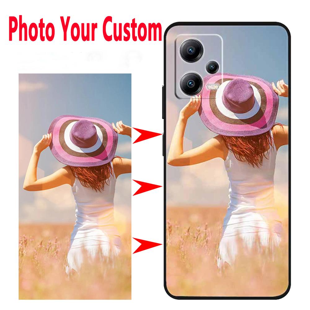 Customized DIY Soft Silicone Personalized Phone Case For Xiaomi Redmi Note 12 4G 5G Cover Note 12 10 11 Pro Plus 5G 12S 13 Lite