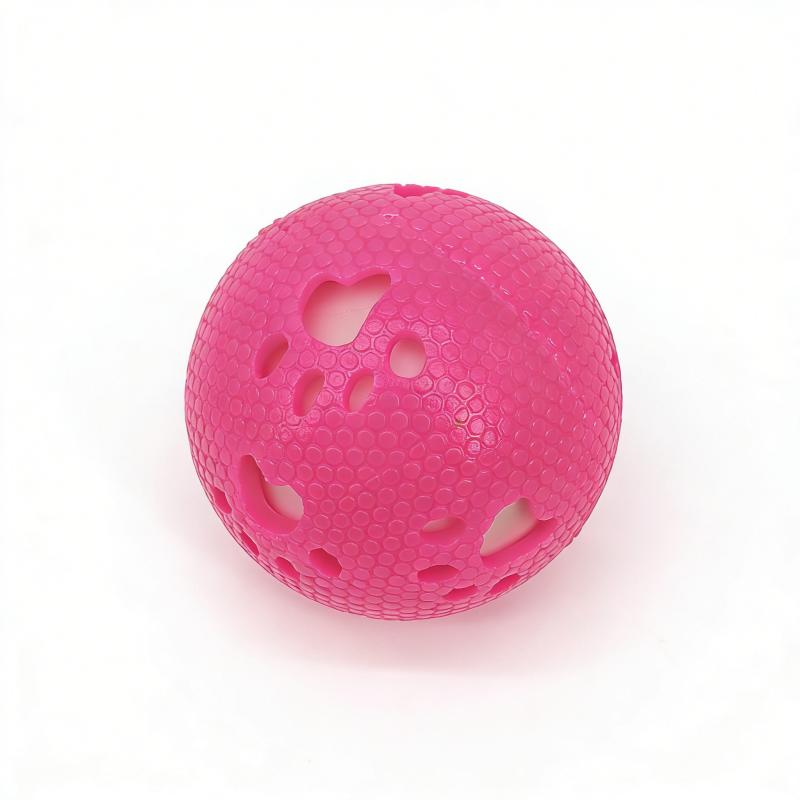 TPR Light-up Training Ball For Dogs Tooth Chew Toy Pet Supplies Safe Dog Tough Toys Resistant Dog Play Toy Puppy Indestructible розовый
