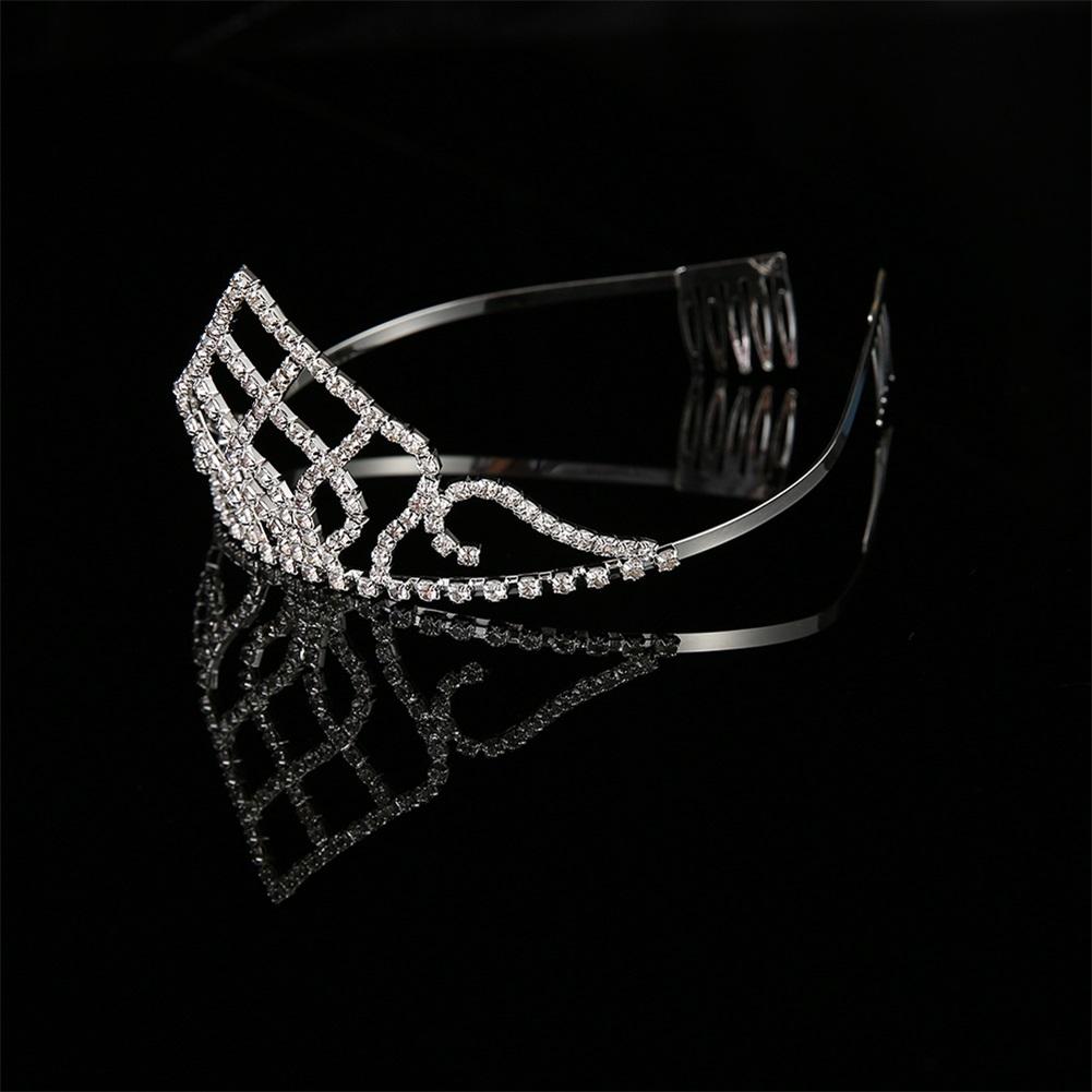 Блестящая женская принцесса свадебная корона свадебный хрустальный венец головной убор — фото 3