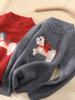 Unisex Children's Wool Knit New Year Sweater - Thick Cartoon Baby Pullover Base Layer