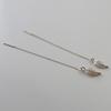 J.Lauren 01M03235 Leaf Long Chain Silver Earrings