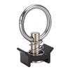 8pcs L Track Single Stud Fitting with Round Ring 4,000 Lbs Reusable L Track Rail Tie Down O Ring for Truck Bed Trailer