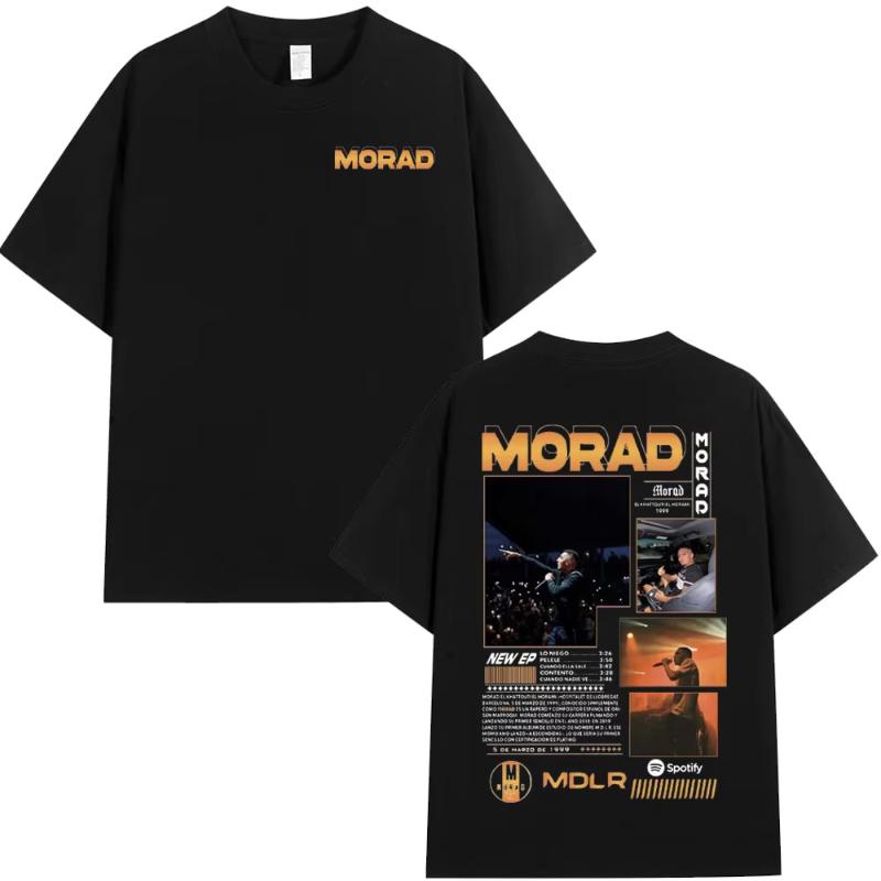 Rapper Morad MDLR Album Graphic T Shirt Unisex Women Fashion Hip Hop Vintage Tshirt Cotton Oversized Short Sleeve Tshirts Tops