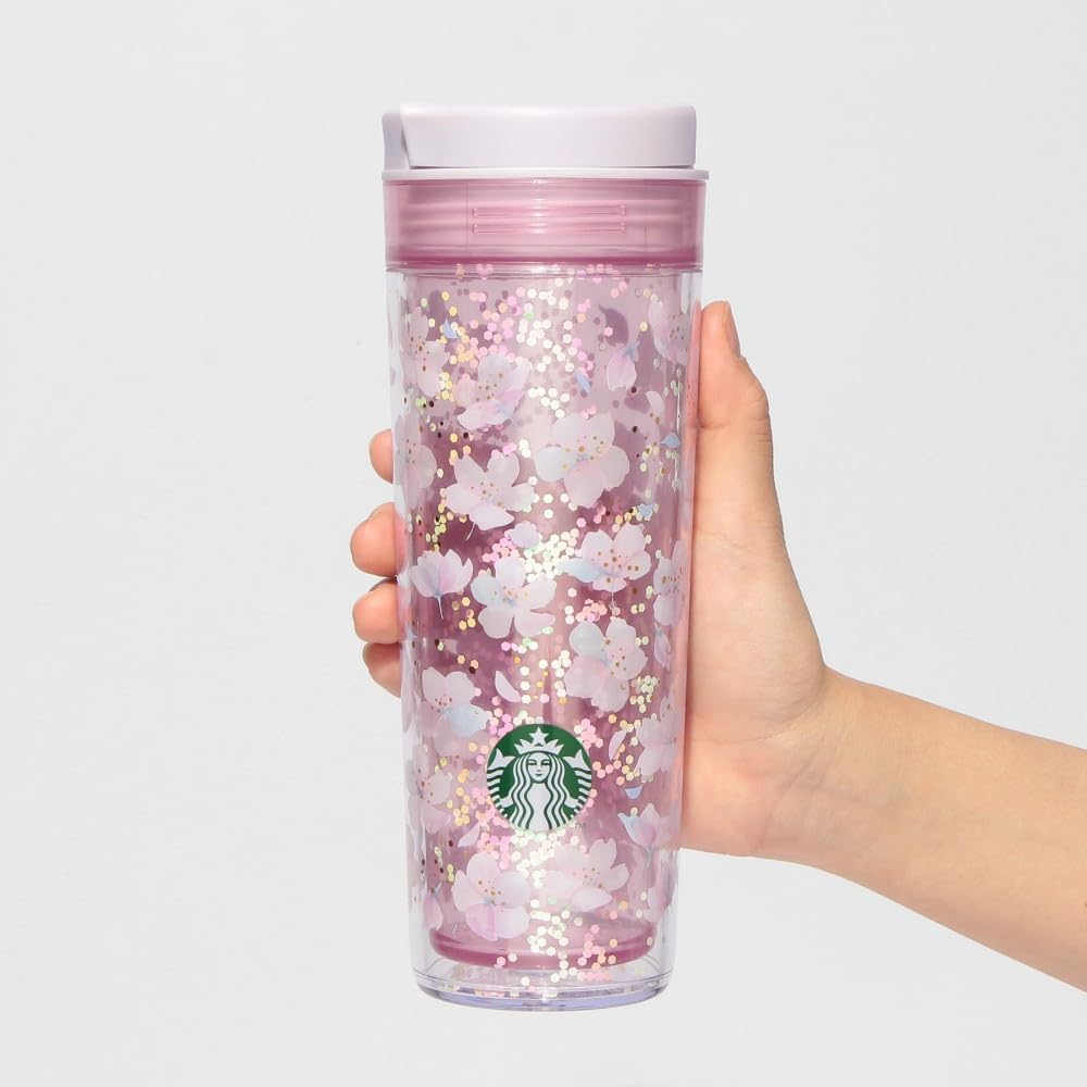 Starbucks SAKURA 2025 Color-Changing Tumbler, 473ml, Cherry Blossom Design, Cute and Stylish, Perfect for Coffee, Birthdays, or as a Gift