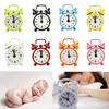 Classic Home Cute Battery Operated Analog Mini Round Bedside Desk Alarm Clock