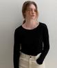 Anout Soft Wool Jersey T-Shirt Black