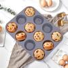 12/24 Holes Round Silicone Cake Mold Food Grade Non-Stick Mini Muffin Cupcake Tray Chocolate Pudding Fondant DIY Baking Bakeware