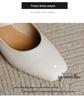 Genuine Leather Women's Chunky Heel Pointed Toe Slippers - Versatile French Style for Spring/Summer