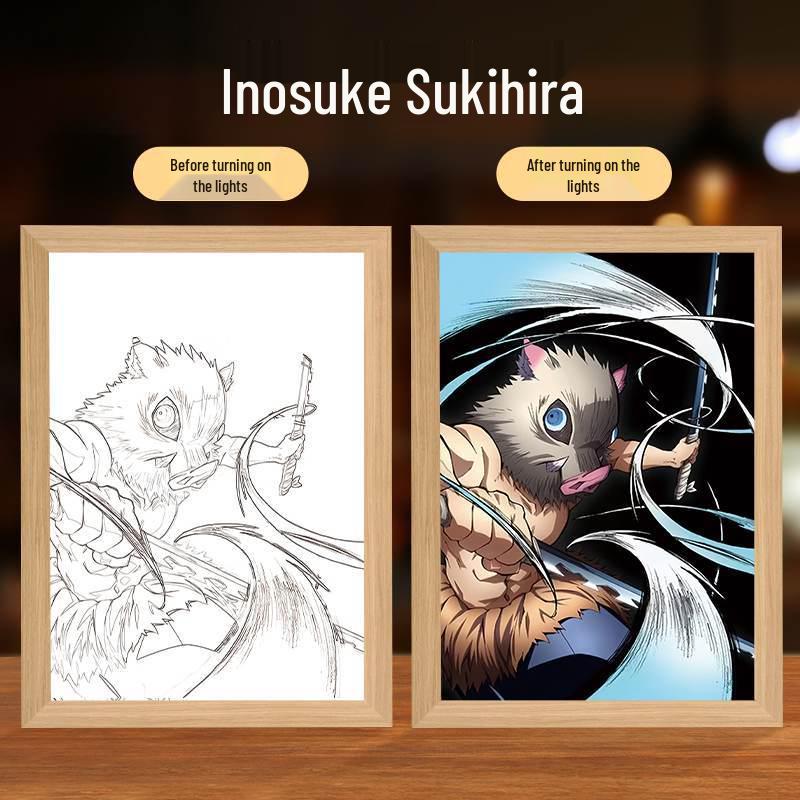 Demon Slayer Anime Series Light Painting Night Light - Creative Ornaments