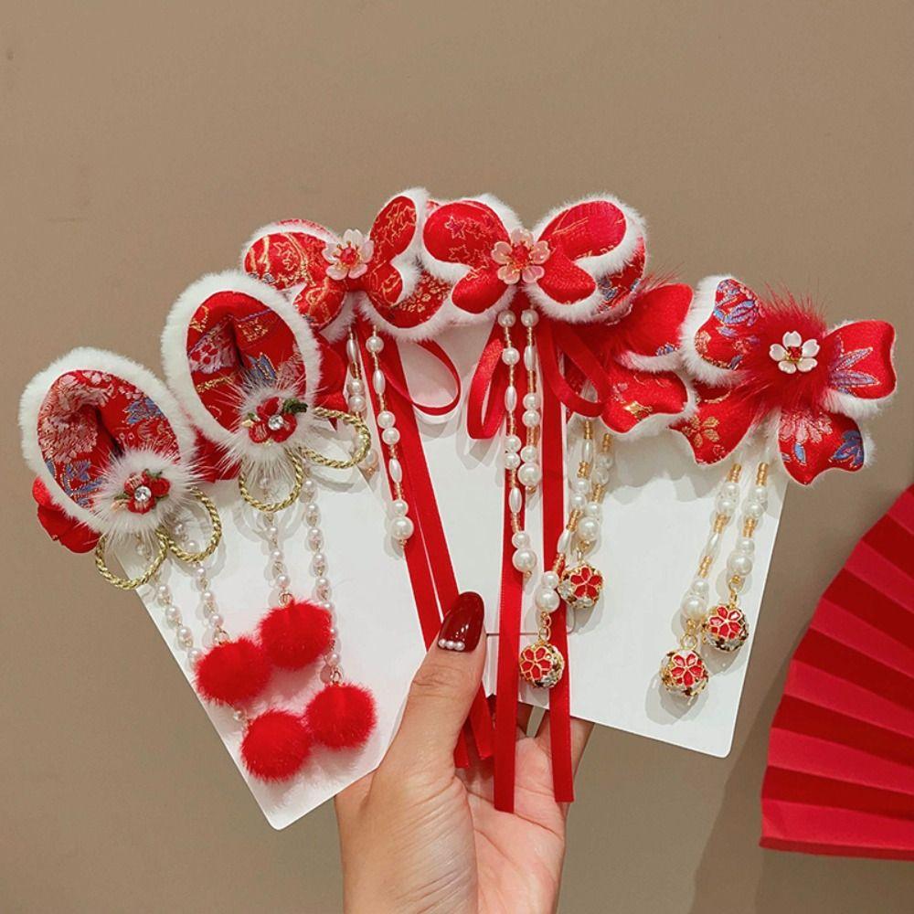 Tang-Anzug Kinder Neujahrs-Haarnadel Hanfu Kopfschmuck Antiker Stil Haarspange Festival