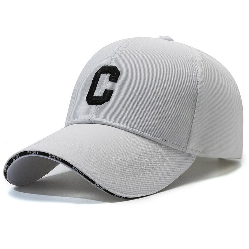 Fashion Hat Men and Women New Breathable Korean Tide Outdoor Baseball Cap Letters Embroidery Big C Sun-shading Staircase Cloth Duck Tongue Cap