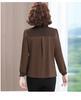 Spring Casual Polo Neck Shirt for Middle-Aged Mothers (40-49)