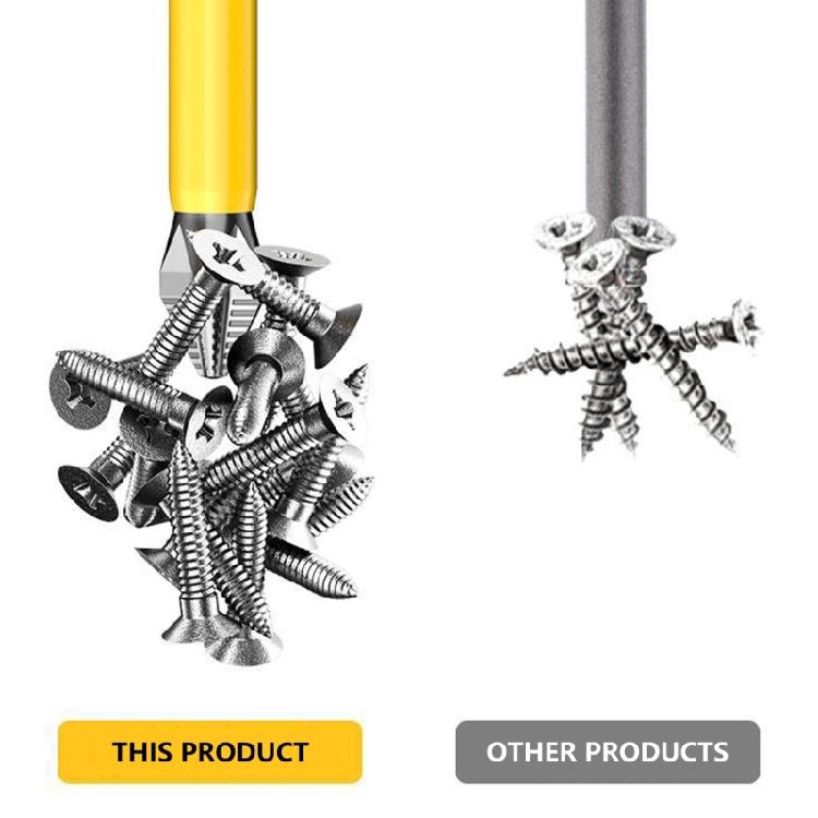 6Pcs Impact Driver Bit Set 1/4inch Hex Shank Crossing Head Screwdriver Bit Steel Magnetic Crossing Bit for Impact Drive