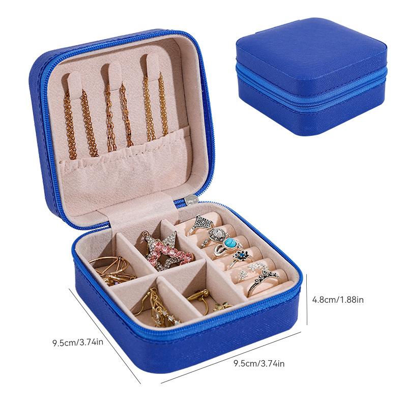 Double Layer Ring Earrings Jewelry Box Storage Large Capacity