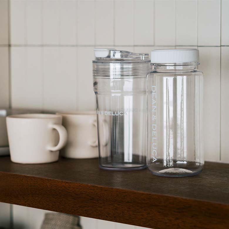 DEAN DELUCA Water 600ml & Bottle, White,