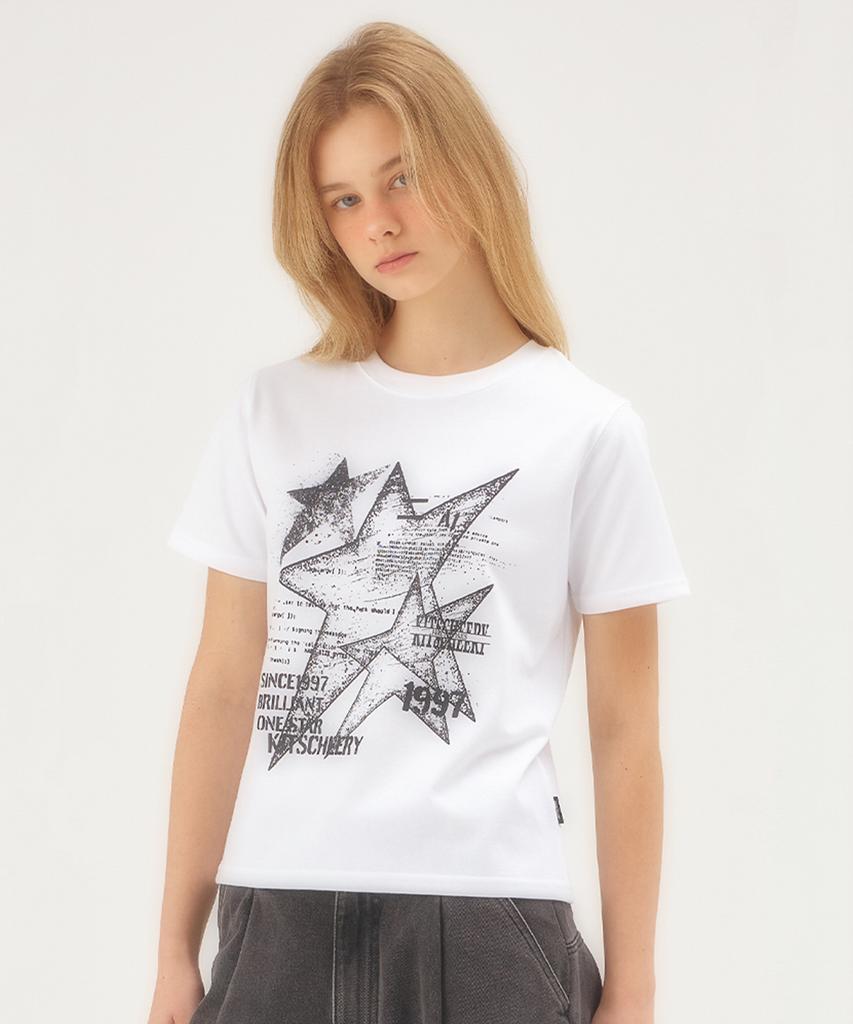 Kichieoli Empty Stars W T-Shirt (White)
