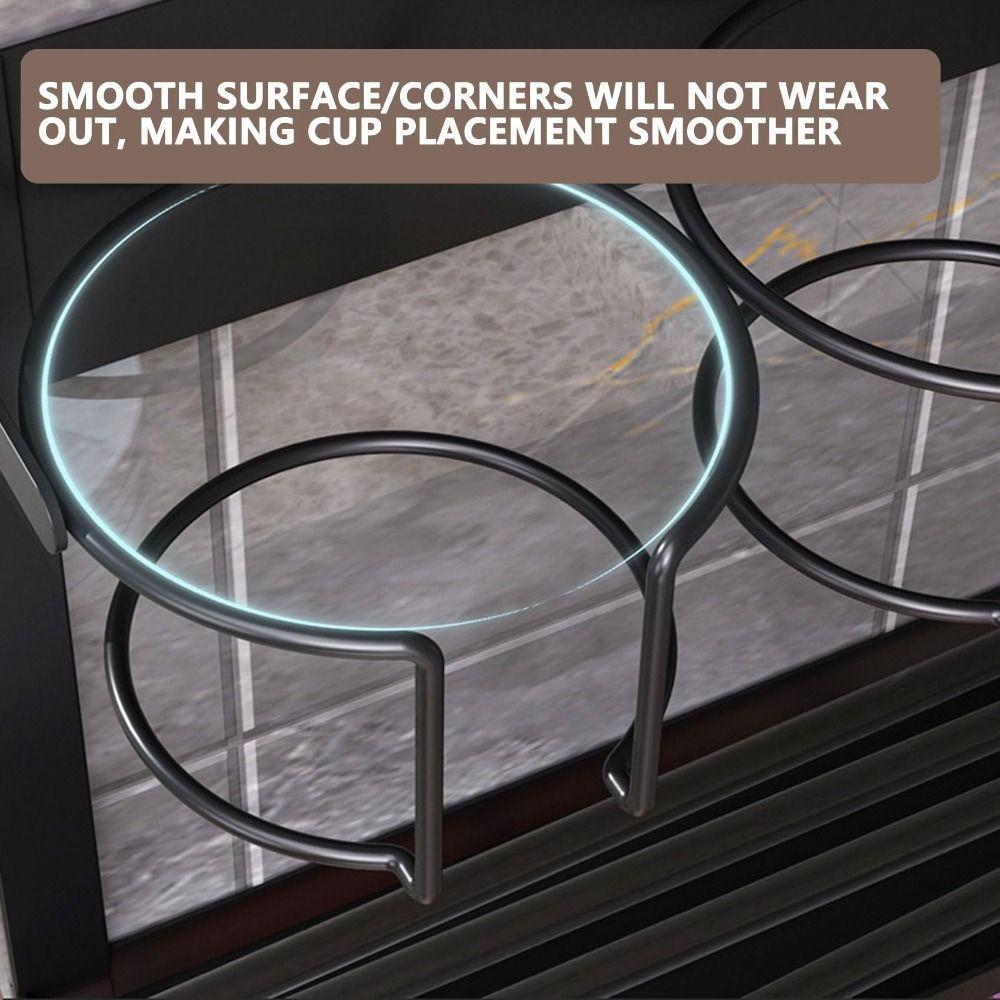 Wall-mounted Fridge Cup Holder Metal Water Bottle Organizer  Easy Installation