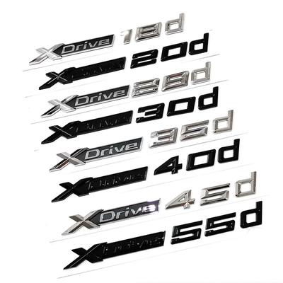 3D New Xdrive 20d 30d 35d 40d 50d 20i 25i 30i Car Fender Emblem Trunk Badge Sticker
