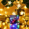 Christmas Snowflake String Lights LED Fairy Lights USB/Battery Powered Garland New Year's Wedding Party Xmas Decorations
