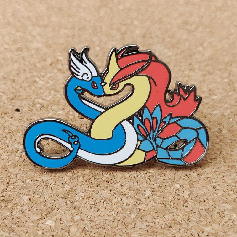 Dragonair And Milotic Enamel Pin Brooch for Women Cartoon Lapel Pins Badges on Backpack Clothing Accessories Jewelry