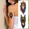 9pcs Temporary Tattoo Black Bird With Clock Realistic Temporary Tattoos Chameleon Golden Beetle With Galaxy Colorful Realism For