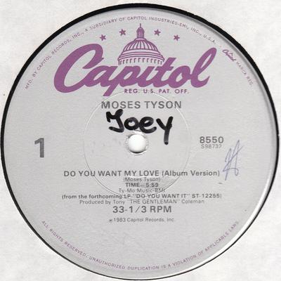 12inch Record MOSES TYSON, JR. - Do You Want My Love 8550 Capitol Records 1983 US Soul/Funk Used