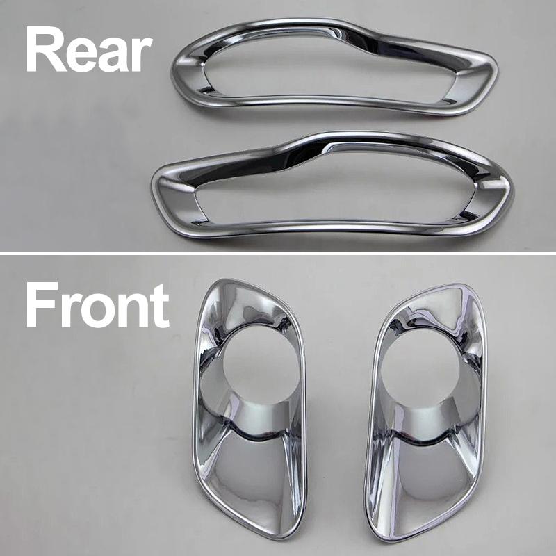 For Jeep Cherokee KL 2014 2015 2016 2017 2018 ABS Front/Rear Tail Bumper Fog Light Lamp Cover Trim Garnish Molding Accessories