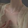 Bow Necklace Women's Light Luxury Niche Design Sense Collarbone Chain Year New Internet Celebrity Is Trendy Neck Chain Temperament