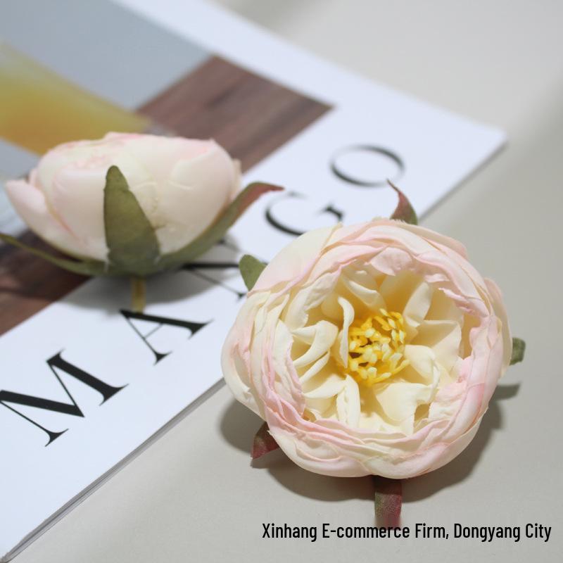 Rose & Camellia Bud Artificial Flowers DIY Hairpin Headwear for Weddings & Festivals