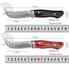 Kitchen Boning Knife Damascus Pattern Utility Knife Stainless Steel Barbecue Fishing Meat Cutting Tools with Sheath