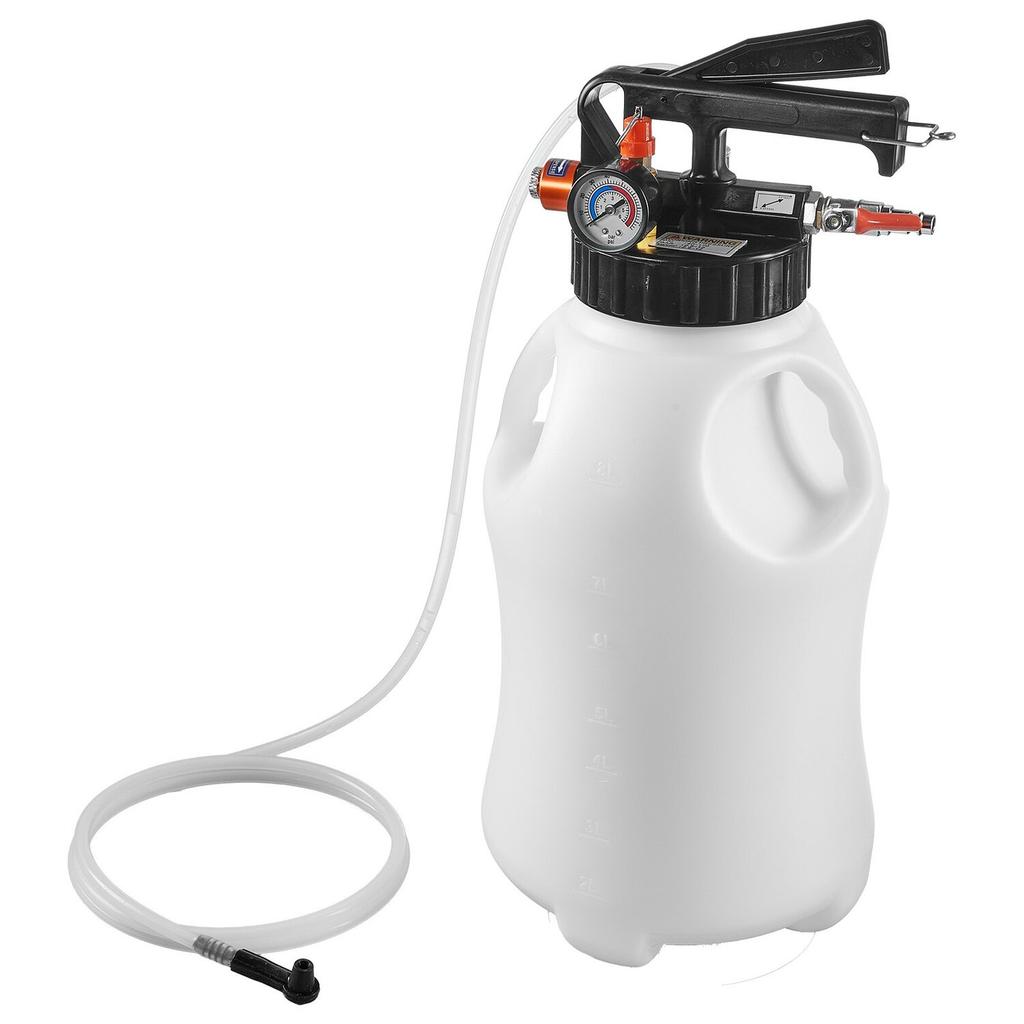 Transmission Fluid Pump, 8 L Capacity, Pneumatic Oil Fluid Extractor ATF Refill Dispenser Transfer Pump wit 15 ATF Adapters, Oil Extractor Dispenser
