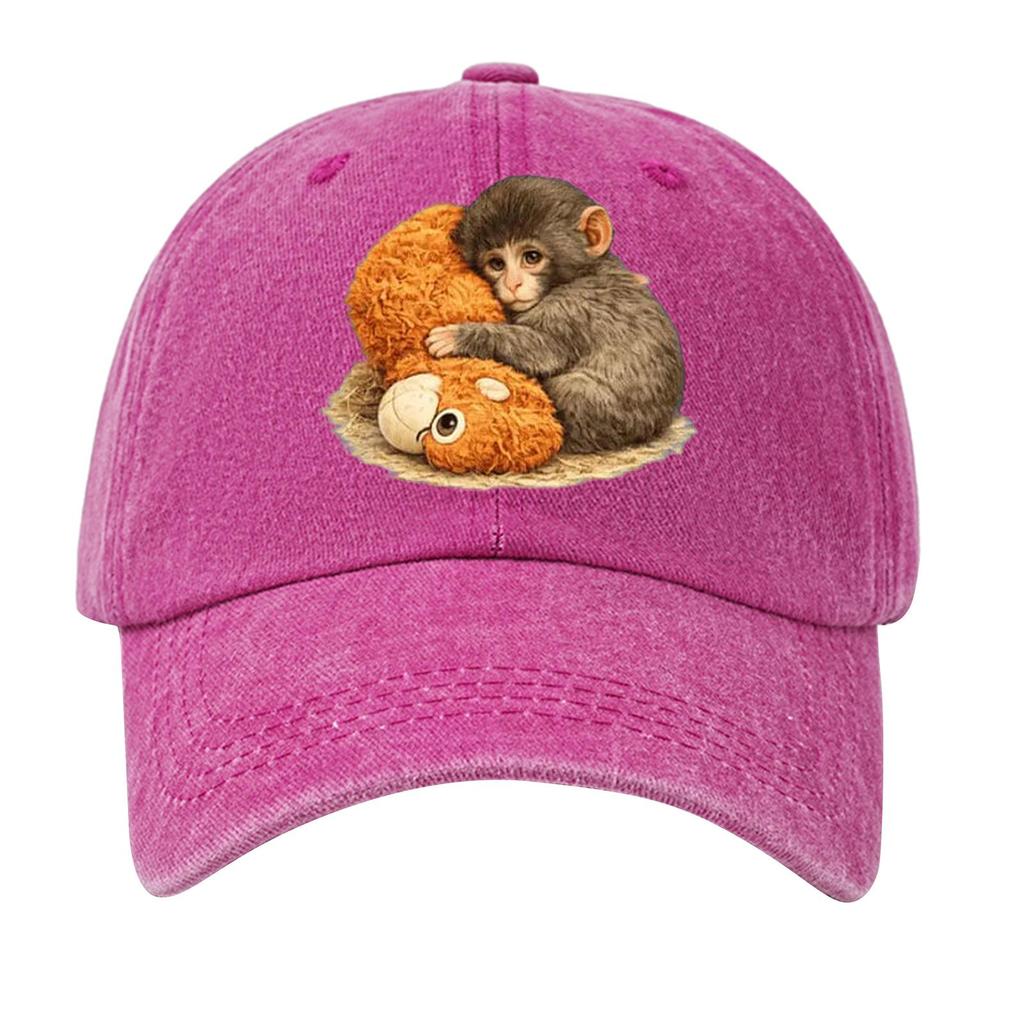 Baseballkappe aus gewaschener Baumwolle mit bedruckter Distressed Soft Top Denim-Hut für Männer, Europäischer und Amerikanischer Retro-Hut