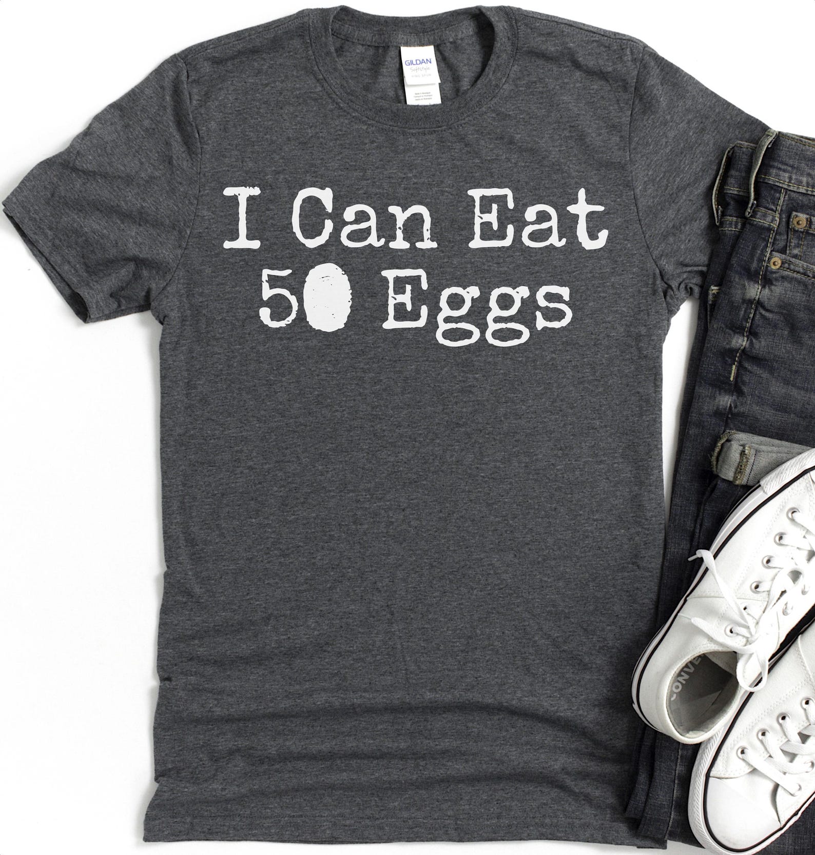 I Can Eat 50 Eggs T-Shirt, Cool Hand Luke Movie Quote Tee S