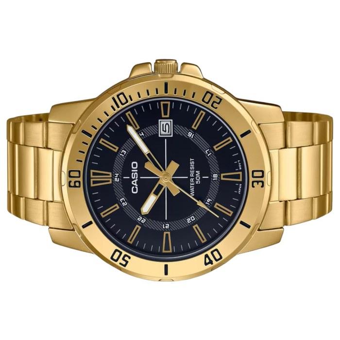 Casio Watch, Black/Gold, One Size, Bracelet