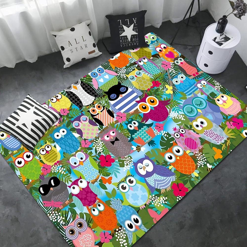 

Узор Цветные Совы Коврик для Пола Стиль ИНС Мягкий Коврик для Спальни Дома Коврик для Прачечной Противоскользящие Бытовые Ковры 40x60cm