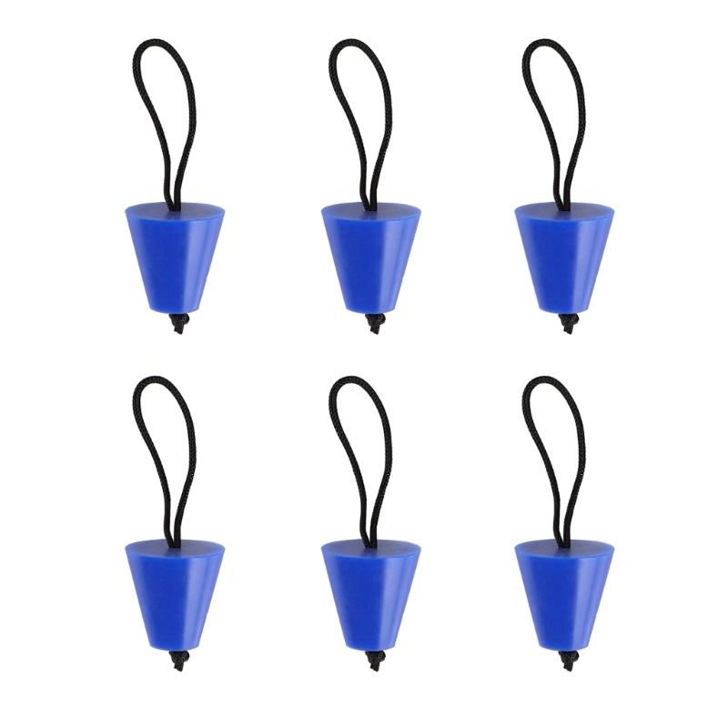 6Pcs Kayak Drain Plugs Kayak Scupper Stopper Drain Plugs Kit for Canoe Boats синий
